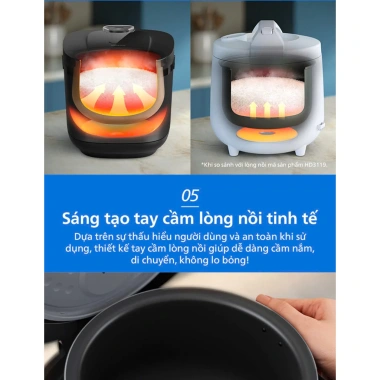 Nồi cơm điện tử Philips 1.8 lít HD4.814/31 HD4.719/32 - Hàng chính hãng, Giá 1.65 triệu 7 Nồi cơm điện tử Philips 1.8 lít HD4.814/31 HD4.719/32 - Hàng chính hãng, Giá 1.65 triệu 7
