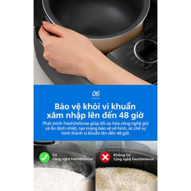 Nồi cơm điện tử Philips 1.8 lít HD4.814/31 HD4.719/32 - Hàng chính hãng, Giá 1.65 triệu 8 Nồi cơm điện tử Philips 1.8 lít HD4.814/31 HD4.719/32 - Hàng chính hãng, Giá 1.65 triệu 8