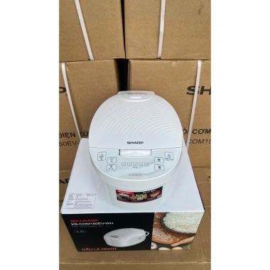 Nồi cơm điện tử Sharp 1.5L KS-COM150EV-WH công nghệ hấp, chính hãng, bảo hành 24 tháng, giá chỉ 839.000đ