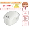 Nồi cơm điện tử Sharp 1.5L KS-COM150EV-WH, hấp nhanh, chính hãng, bảo hành 12 tháng, 839.000₫