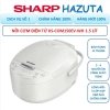 Nồi cơm điện tử Sharp 1.5L KS-COM150EV-WH Xửng hấp, chính hãng, 839.000₫