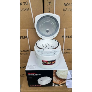 Nồi cơm điện tử Sharp 1.5L KS-COM150EV-WH Xửng hấp, chính hãng, 839.000₫ 7 Nồi cơm điện tử Sharp 1.5L KS-COM150EV-WH Xửng hấp, chính hãng, 839.000₫ 7