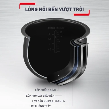 Nồi cơm điện tử Tefal RK733.168 1.8L 750W - 1.067.000₫, nấu nhanh, tiết kiệm 8