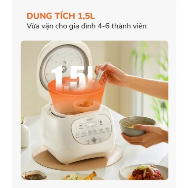 Nồi Cơm Điện Tử Unie URC815 1.5L Gốm Tự Nhiên 700W Ủ Ấm 3D - Hàng chính hãng 9