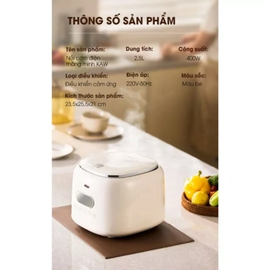 Nồi Cơm KAW Smart 2L - Nấu Chuẩn Nhà Hàng, Tiết Kiệm Điện, Giá 1,102,000₫ 7 Nồi Cơm KAW Smart 2L - Nấu Chuẩn Nhà Hàng, Tiết Kiệm Điện, Giá 1,102,000₫ 7