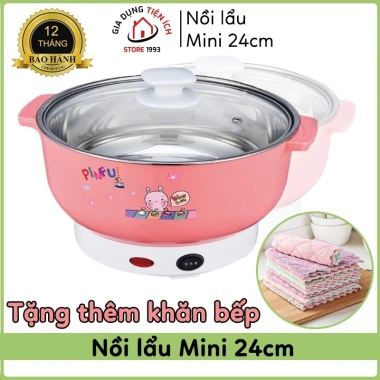Nồi đa năng 24cm mini - Nấu lẩu, mì, luộc rau, xào nhanh, giá chỉ 139.000₫