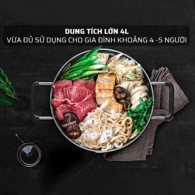Nồi đa năng Aimi 5 năm BH - Dùng cho bếp từ & hồng ngoại, chống dính, nấu lẩu - 259.000