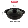 Nồi đất đa năng MiuHome: chống dính, nắp kính, nhiều size, nấu kho cá, mì cay, hầm thịt - Giá ưu đãi 178.000đ 4