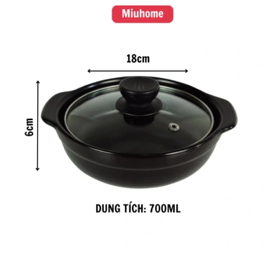 Nồi đất đa năng MiuHome: chống dính, nắp kính, nhiều size, nấu kho cá, mì cay, hầm thịt - Giá ưu đãi 178.000đ 5 Nồi đất đa năng MiuHome: chống dính, nắp kính, nhiều size, nấu kho cá, mì cay, hầm thịt - Giá ưu đãi 178.000đ 5