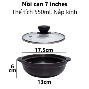Nồi Đất Kho Quẹt 250ml Nắp Sứ An Toàn, Tiện Lợi, Xinh Xắn - Giá 33.278đ