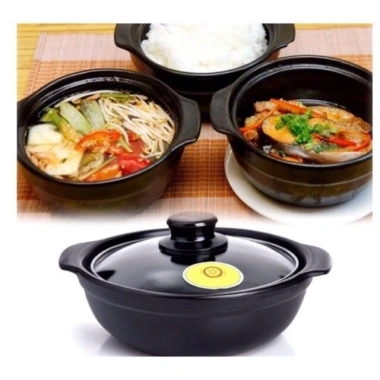 Nồi đất sứ PAN tráng men lòng cạn nắp kính chống dính - Đủ size, giá sỉ 57k cho cá, thịt, mì cay, cơm niêu