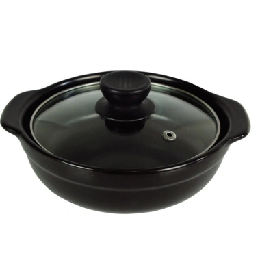 Nồi đất sứ PAN tráng men lòng cạn nắp kính chống dính - Đủ size, giá sỉ 57k cho cá, thịt, mì cay, cơm niêu