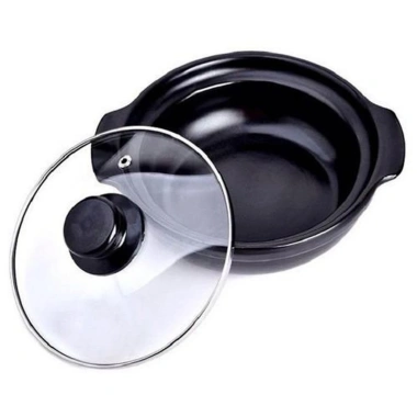 Nồi đất sứ PAN tráng men lòng cạn nắp kính chống dính - Đủ size, giá sỉ 57k cho cá, thịt, mì cay, cơm niêu