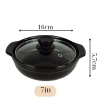 Nồi đất sứ PAN tráng men lòng cạn nắp kính chống dính - Đủ size, giá sỉ 57k cho cá, thịt, mì cay, cơm niêu 10