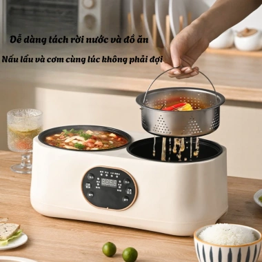 Nồi điện đa năng 2 ngăn 3.6L EMI 1.200W - 6 chức năng nấu, hẹn giờ, hấp lẩu, giảm giá 439k, tiết kiệm thời gian, đồ gia dụng thông minh 4 Nồi điện đa năng 2 ngăn 3.6L EMI 1.200W - 6 chức năng nấu, hẹn giờ, hấp lẩu, giảm giá 439k, tiết kiệm thời gian, đồ gia dụng thông minh 4