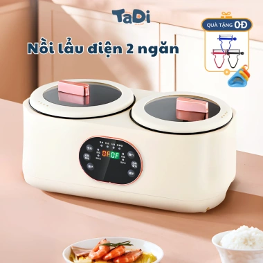 Nồi Điện Đa Năng 2 Ngăn 3,6L TADI 6 Chức Năng - Hẹn giờ thông minh, giá chỉ 439.000