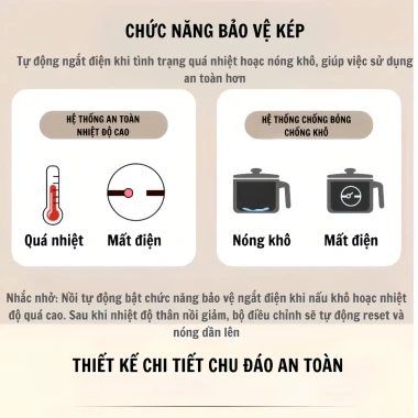 Nồi điện đa năng LOTOR 1.3L - Nấu lẩu, chiên xào rán, bảo hành 12 tháng, giá 275.000 7