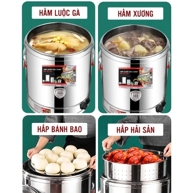 Nồi điện inox mâm nhiệt 16L đặt bàn - Tiết kiệm điện, Giá 1,375,000₫