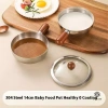 Nồi Đơn Inox Quả Óc Chó Tay Cầm Gỗ - Bát Salad, Sữa Chua, Ăn Sáng, Dụng Cụ Nhà Bếp Đồ Dùng, Phù Hợp Nhà Hàng, Thiết Kế Mới, Sang Trọng 3