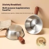 Nồi Đơn Inox Quả Óc Chó Tay Cầm Gỗ - Bát Salad, Sữa Chua, Ăn Sáng, Dụng Cụ Nhà Bếp Đồ Dùng, Phù Hợp Nhà Hàng, Thiết Kế Mới, Sang Trọng 4