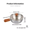 Nồi Đơn Inox Quả Óc Chó Tay Cầm Gỗ - Bát Salad, Sữa Chua, Ăn Sáng, Dụng Cụ Nhà Bếp Đồ Dùng, Phù Hợp Nhà Hàng, Thiết Kế Mới, Sang Trọng 5