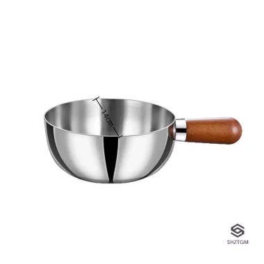 Nồi Đơn Inox Quả Óc Chó Tay Cầm Gỗ - Bát Salad, Sữa Chua, Ăn Sáng, Dụng Cụ Nhà Bếp Đồ Dùng, Phù Hợp Nhà Hàng, Thiết Kế Mới, Sang Trọng 10