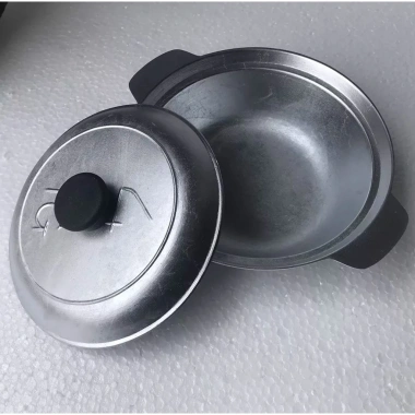 Nồi Gang 20cm kèm nắp - Hấp nghêu, kho thịt, lý tưởng cho quán ăn, 52.000 VND