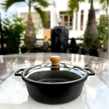 Nồi Gang 30L Kho Cá, Nấu Cháo, Phở, Bún Bò - Dùng cho Bếp Gas & Bếp Từ, Giá 145k Giảm từ 178k 8