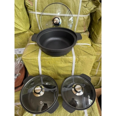 Nồi gang đúc Huycook88 - Chống dính, nấu bếp từ, nấu mỳ cay, kho thịt cá, decor - 65k
