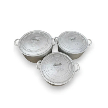 Nồi gang đúc nguyên khối 45-52-62 - Nấu cơm, cháo, kho thịt cá, giảm giá 440k