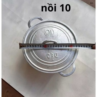Nồi Gang Đúc Nguyên Khối Loại 1 - Dày dặn, xoong nấu cơm kho cá cực ngon, đủ kích cỡ, chỉ 94.000₫