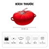 Nồi gang STAUB Pháp dáng đặc biệt quả cà chua, bí ngô, nắp hoa tuyết dùng được bếp từ, giảm giá 8,590,000₫ 7