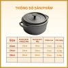 Nồi gang thô nguyên khối LIINDECOR T01: Chống dính tự nhiên, dùng bếp từ, chỉ 619.000₫ 2