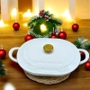 Nồi gang tráng men oval Chusipai - Nồi lẩu cá đa năng cho bếp từ, điện, gas, giá ưu đãi 1,29tr 8