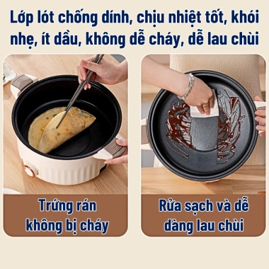 Nồi Hầm Áp Suất Đa Năng 5L 24cm Chống Dính Xào Nấu Lẩu Chiên Súp Canh - 212.290₫ 5