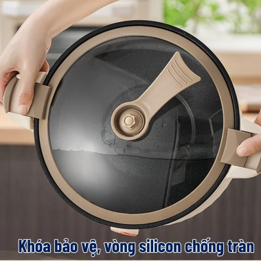 Nồi Hầm Áp Suất Đa Năng 5L 24cm Chống Dính Xào Nấu Lẩu Chiên Súp Canh - 212.290₫ 9