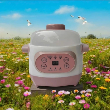 Nồi hầm đa năng 1.0L cách thủy, nấu cháo chậm, ninh xương, chưng yến - Giữ nhiệt tốt, giá chỉ 249.000₫