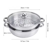 Nồi hấp 2 tầng inox không gỉ 28cm đa năng kèm xửng tiện lợi giá 79.000đ 3