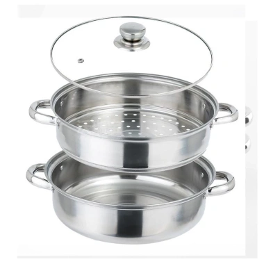 Nồi hấp 2 tầng inox không gỉ 28cm đa năng kèm xửng tiện lợi giá 79.000đ