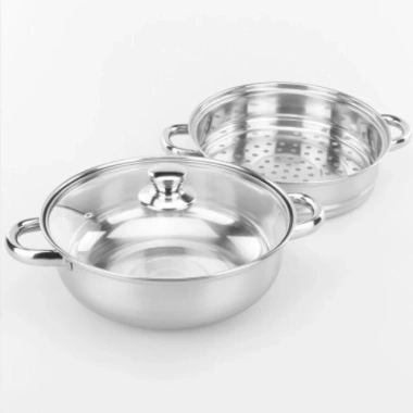 Nồi hấp 2 tầng inox không gỉ 28cm đa năng kèm xửng tiện lợi giá 79.000đ