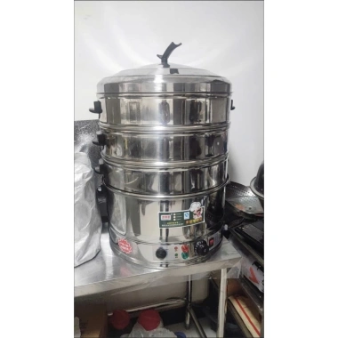 Nồi hấp cắm điện 52cm đa tầng 1-4, nhanh gọn làm bánh bao, xúc xích, giò, đỗ, đồ xôi - Giá chỉ 1.39 triệu