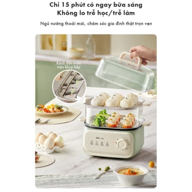Nồi Hấp Điện Bear DZG-UA0P8 10.3L 1.300W - Kèm Lẩu, Chưng Yến, Hấp Bánh Bao, Nguyên Gà - 828.000đ 4