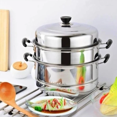 Nồi Hấp Inox 3 Tầng 2 Vỉ Siêu To 28cm – Nấu Gà, Bánh Bao, Chưng Yến chỉ 199.000 2 Nồi Hấp Inox 3 Tầng 2 Vỉ Siêu To 28cm – Nấu Gà, Bánh Bao, Chưng Yến chỉ 199.000 2