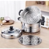 Nồi Hấp Inox 3 Tầng 2 Vỉ Siêu To 28cm – Nấu Gà, Bánh Bao, Chưng Yến chỉ 199.000 3