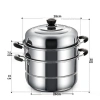 Nồi Hấp Inox 3 Tầng 28CM Đa Năng Dùng Mọi Loại Bếp, Hấp Bánh, Đồ Xôi - 109.000 VND 2
