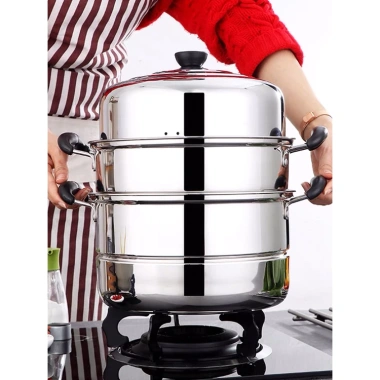 Nồi Hấp Inox 3 Tầng 28CM Đa Năng Dùng Mọi Loại Bếp, Hấp Bánh, Đồ Xôi - 109.000 VND