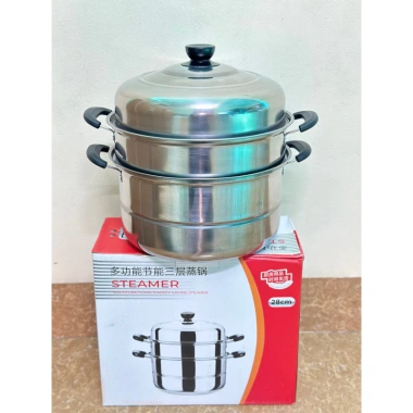 Nồi Hấp Inox 3 Tầng 28CM Đa Năng Dùng Mọi Loại Bếp, Hấp Bánh, Đồ Xôi - 109.000 VND