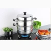 Nồi Hấp Inox 3 Tầng 28cm - Kèm Xửng, Dùng cho Bếp Từ & Ga, Thích hợp Bánh Bao, Flan 3