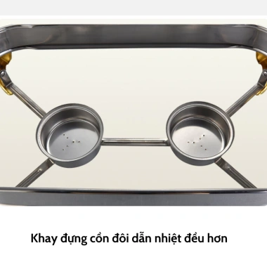 Nồi Hấp Inox Chân Nến - Hâm Nóng Thức Ăn, Giữ Nóng Lâu, Sang Trọng, Giá 225.000đ 9