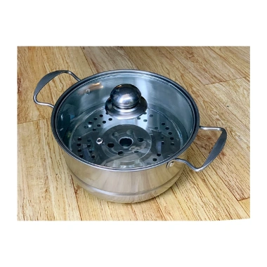 Nồi Hấp Inox Đa Năng 20cm - Tiện Lợi, Giá Ưu Đãi 55.000 VNĐ, Bảo Quản Thực Phẩm An Toàn